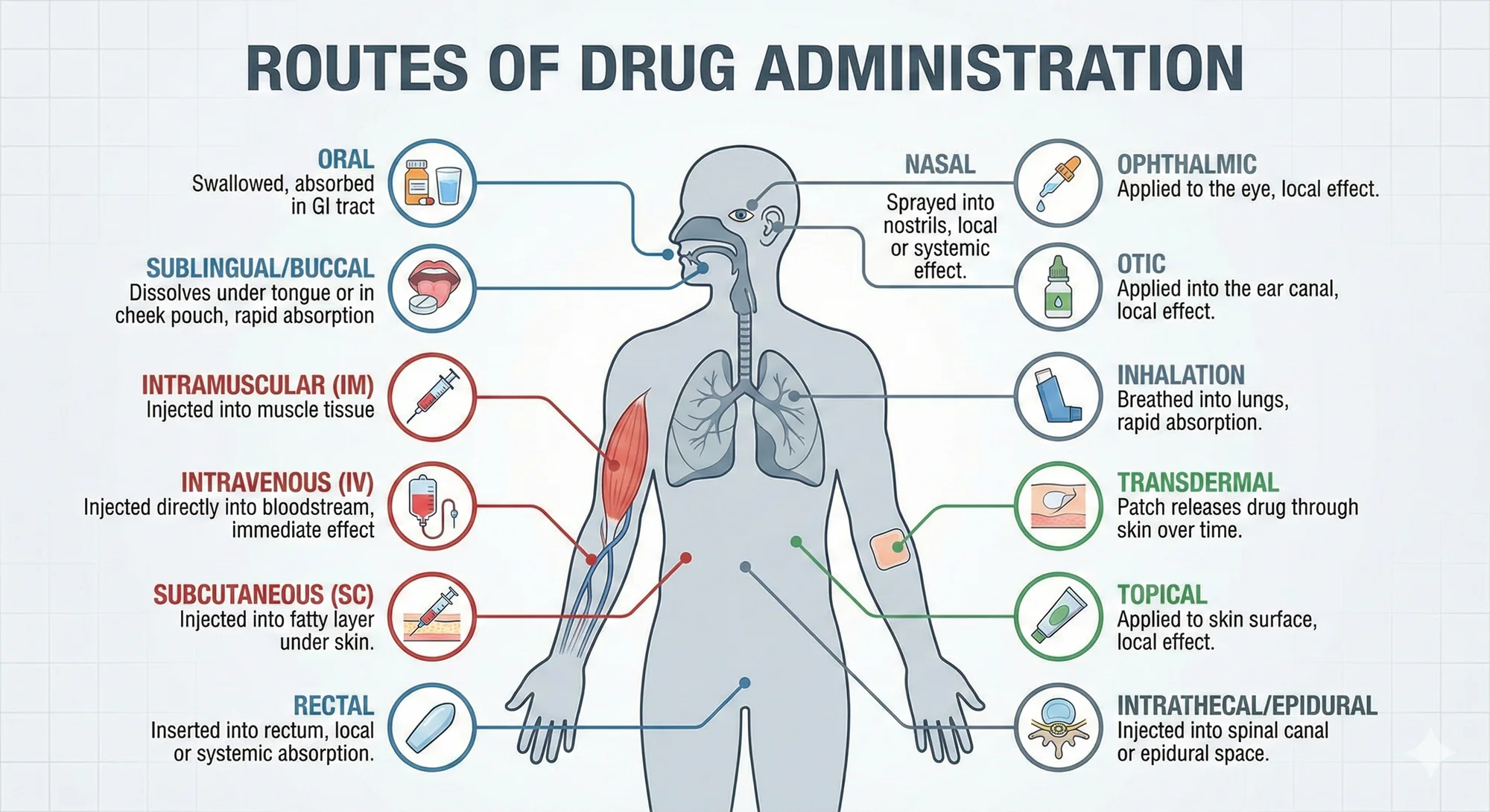 Mastering Routes of Drug Administration: From Oral to Intranasal – A Clinician’s Guide